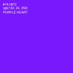 #7A18FC - Purple Heart Color Image